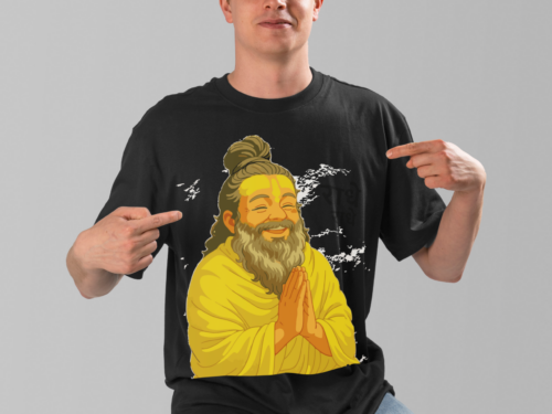 Divine Blessings 240 GSM Premium Cotton T-Shirt – Black Edition