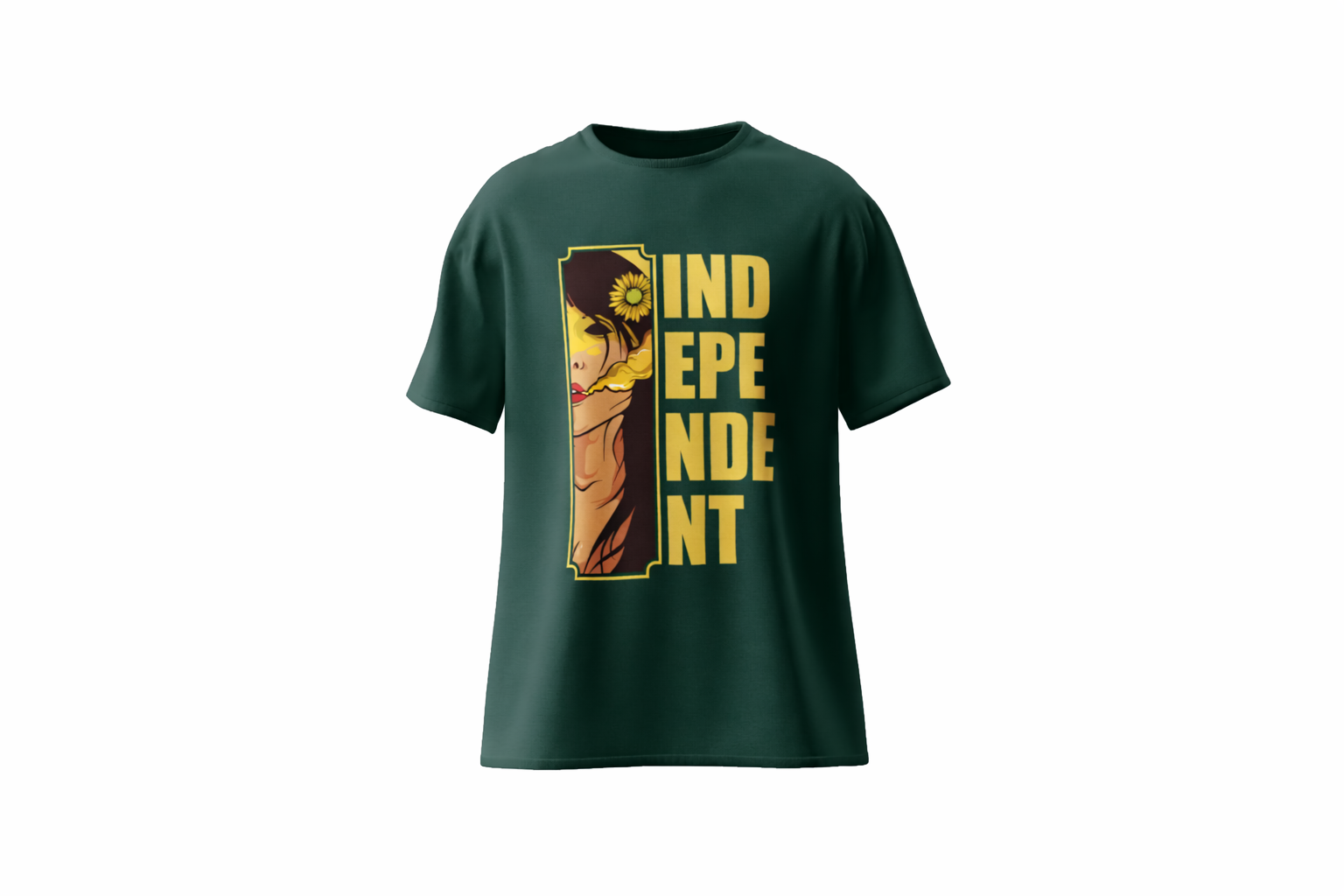 Independent Spirit 240 GSM Premium Cotton T-Shirt – Forest Green Edition